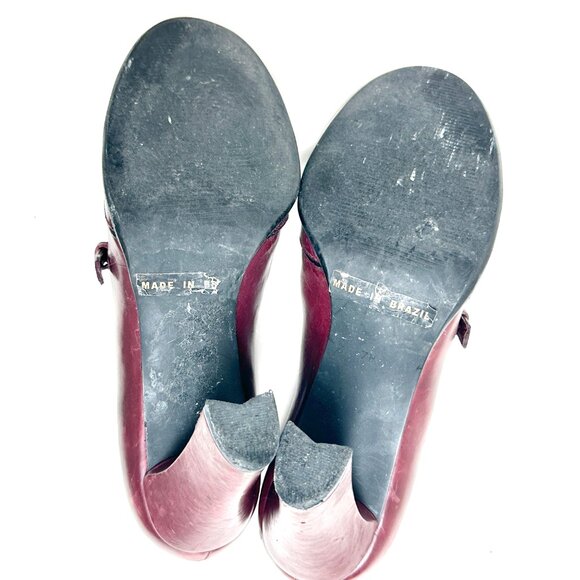 Paolo Corelli Burgundy Leather Mary Janes - Picture 9 of 10